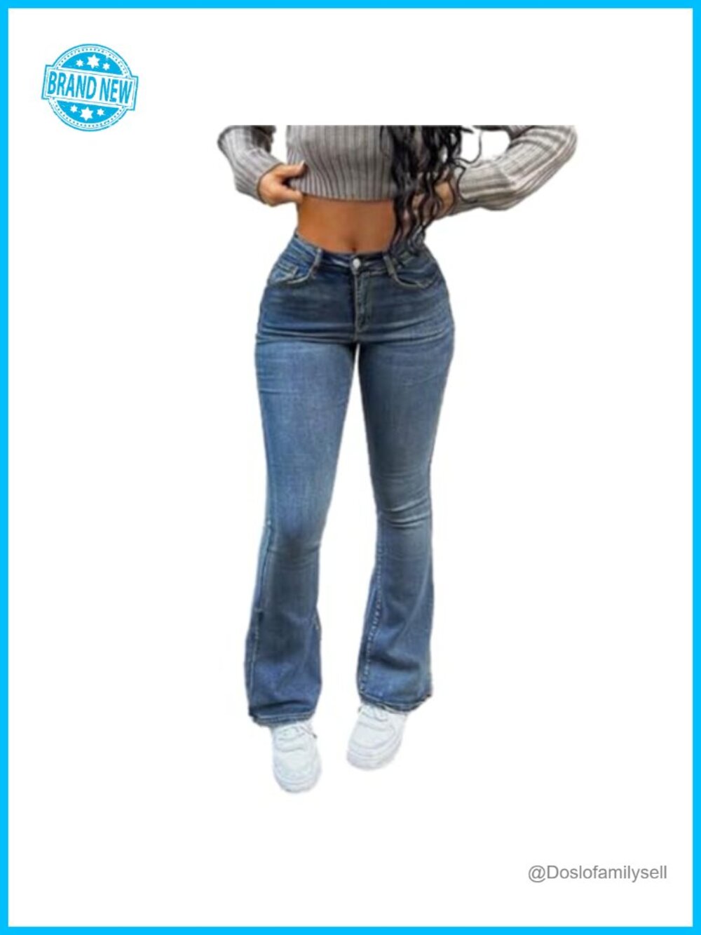Women's Butt Lifting Stretch High Waisted Bootcut Jeans